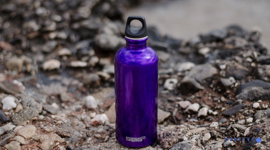 紫色の水筒
